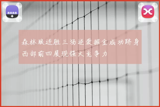 森林狼连胜三场逆袭掘金成功跻身西部前四展现强大竞争力